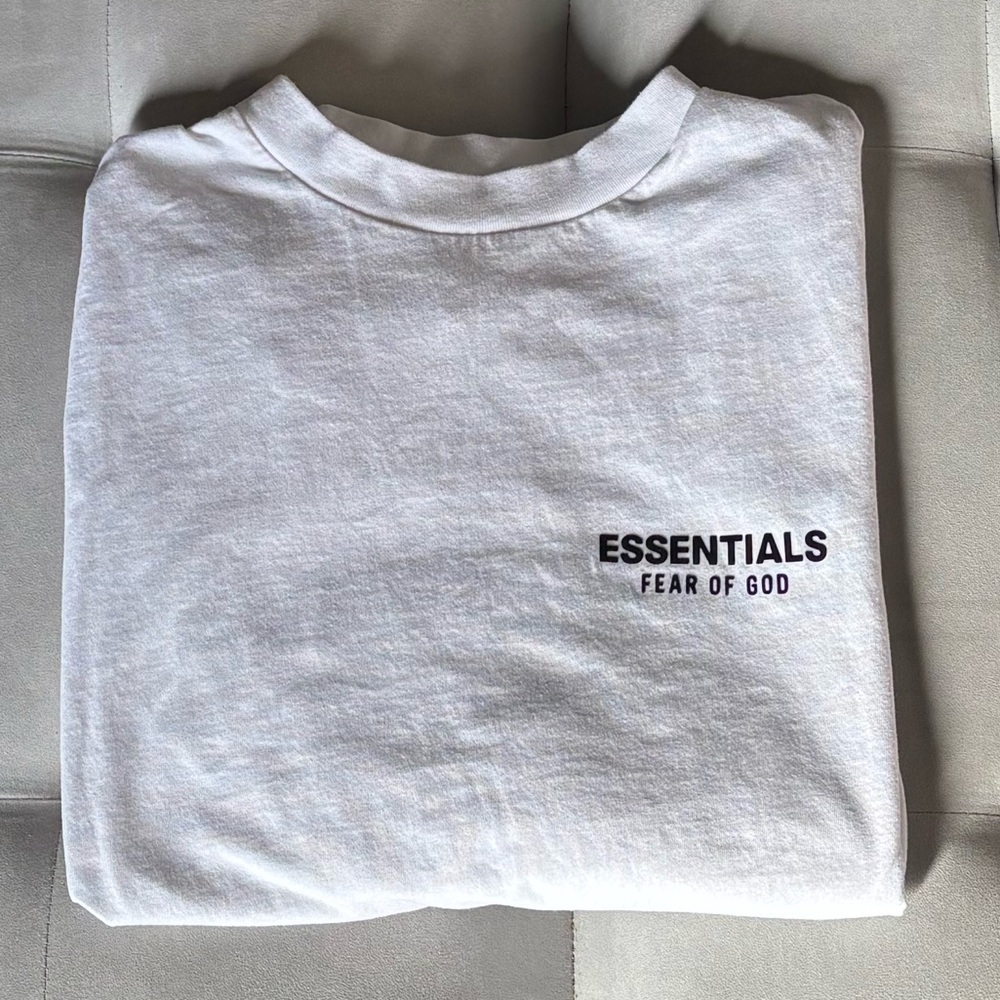 Essentials Fear of God Long Sleeve White Tee Size XL